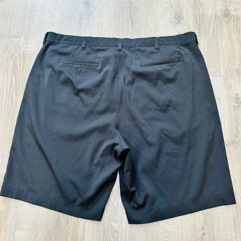 Callaway Golf Shorts Mens 44 Black Optimum Performance Stretch Flat Front Shorts